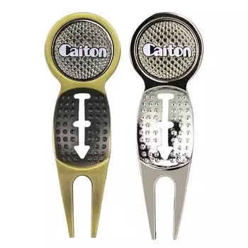 Green Fork Magnet Golf Marker Golf Line Marker Golf Divot Tool Golf Pitchfork Golf Repair Tool серебряный