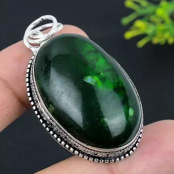 Green Labradorite Gemstone 925 Sterling Silver Jewelry Pendant 2.21 j5B95