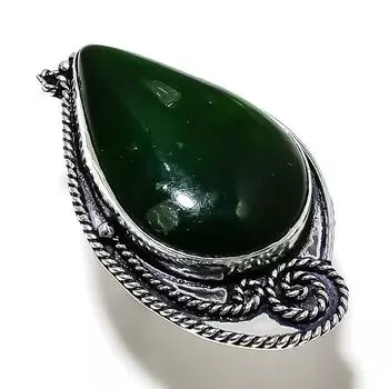 Green Labradorite Gemstone Handmade 925 Sterling Silver Jewelry Ring Size 8 T0N63
