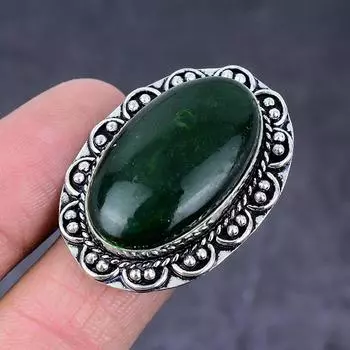 Green Labradorite Gemstone Handmade 925 Sterling Silver Jewelry Ring Size 7 r0m01