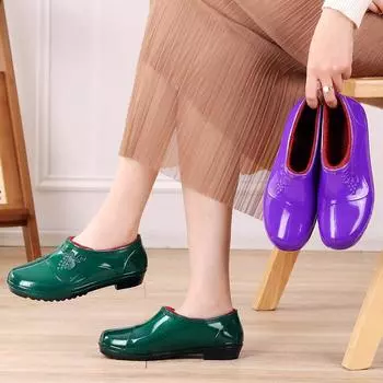 Green Manufacturing Traction Control Oil Resistance Rain Shoes Eva Kitchen Rain Gear 37