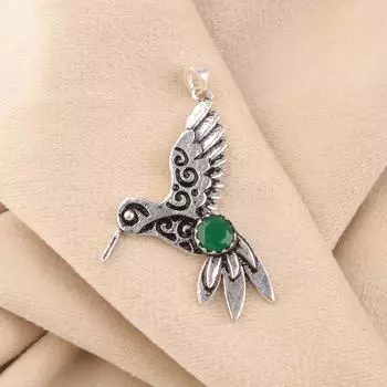 Green Onyx Gemstone 925 Sterling Silver Jewelry Pendant 1.8 For Birthday Gift CP-20-15