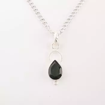 Green Tourmaline Gemstone 925 Sterling Silver Jewelry Pendant For Mother s Day PP-12-39