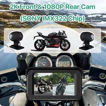 GreenYi 5-дюймовый беспроводной Apple Carplay Android Auto DVR монитор для мотоцикла 1080P IP65 водонепроницаемая камера поддержка GPS Bluetooth None