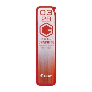 Грифель для механического карандаша Pilot Neox Graphite 2B 10 шт. HRF3G2002B 0.3 чёрный