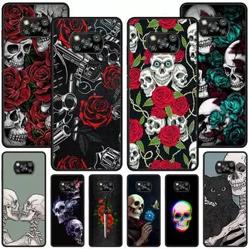 Чехол Grim Reaper Skull Skelet для Xiaomi Poco X3 NFC M3 X4 Pocophone F1 M4 Pro F4 F3 GT черный чехол для телефона TPU Redmi Note 11 9S 9 Pocophone F1