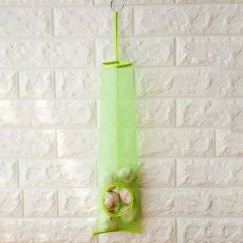 Grocery Bag Home Holder Wall Mount Storage Dispenser Plastic Kitchen Organizer Green-A