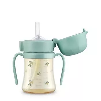 Gromimi Infant PPSU Соломенная чашка 200 мл, Оливково-фисташковый, 1 шт.