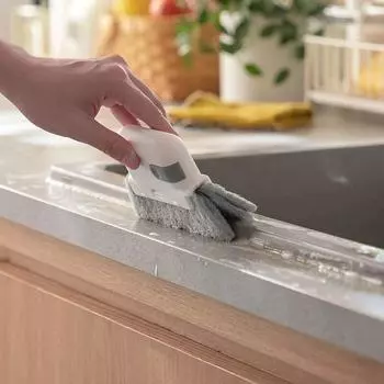 Groove Cleaning Tool Window Frame Door Groove Cleaning Brush Sliding Door Track Cleaning Tools Hand-held Crevice Cleaner жёлтый