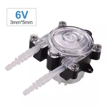 GROTHEN DC 6V DIY Дозирующий насос Мини Перистальтическая дозирующая головка Самовсасывающая 3mmX5mm