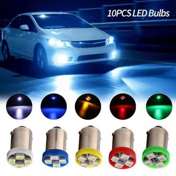 Грузовик 12 В 10 шт BA9S T4W T11 1210 4 SMD светодиодные лампы Белый Синий Красный Зеленый Янтарный Map Lights 4 светодиода Авто Автомобильные фары Автомобильные аксессуары синий