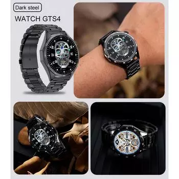GTS4 смарт-браслет спортивные часы 1,5-дюймовый IPS FullTouch экран фитнес-трекер IP67 водонепроницаемый BT