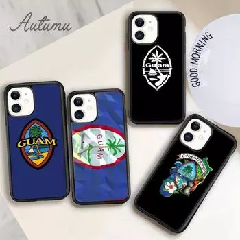 Guam Flag Phone Case for iPhone 11 12 13 14 Pro Max mini X XR XS SE 2020 5 6S 7 8 Plus Samsung Galaxy S21 S22 Cover shell iPhone 6plus