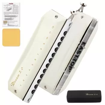 Губная гармошка East top Chromatic Harmonica 12 отверстий 48 нот C Key Chromatic Harmonica Harmonica для взрослых и белых профессионалов,