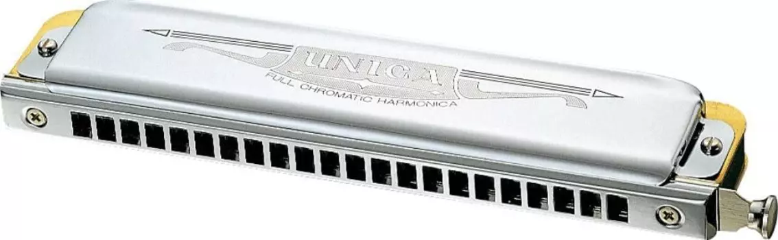 Губная гармошка хроматическая TOMBO 22 отверстия раздвижного типа Unica 1244G