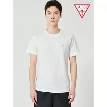 Guess Couple Slub Round короткий рукав футболка для мужчин No2ke433 BLK/L