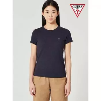 Guess Couple Slub Round короткий рукав футболка женская Oo2ke433 LBE/XS