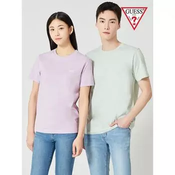 Guess Uni силиконовая квадратная вафельная футболка с коротким рукавом No2ke426 BLK/M