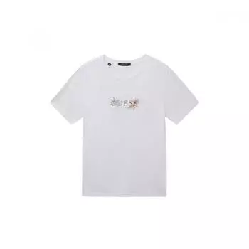 GueSS Женская футболка с коротким рукавом из ПВХ Ro2k9491 WHT/L