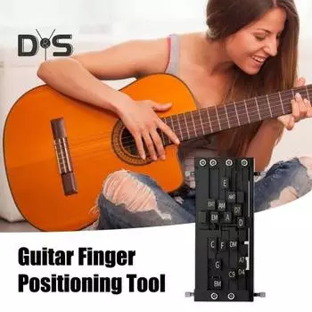 Guitar Aid Chords Trainer Guitar Assisted Tool Система обучения для начинающих, взрослых и подростков Гитарные аккорды Аксессуары для практики Aid чёрный