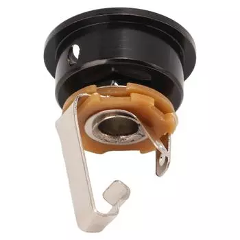 Guitar Stereo Output Socket Thickened Round Cup Shaped Metal Output Jack for TL Electric Guitar чёрный