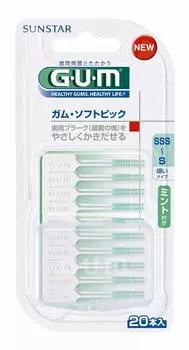 GUM Soft Pick с размером Mint 20P SSS~S