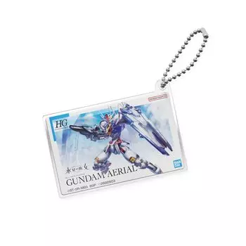 Gunpla Package Art Acrylic Ball Chain Mobile Suit Gundam Witch of Mercury Gundam Aerial