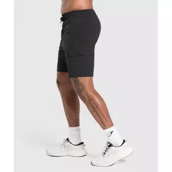 Gymshark эластичные тканые шорты-карго черные A6a8v Bb2j XS