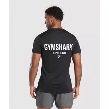 Gymshark Беговой отдел. Футболка черная A2b2k Bb2j XS