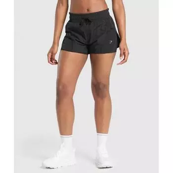 Gymshark Беговые шорты 2 в 1, плетеные, черные B1c5o Bb2j XXS