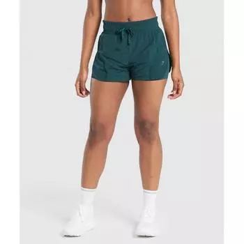 Gymshark Беговые шорты 2 в 1, тканые, прочные, бирюзовые B1c5o Tbqq XS