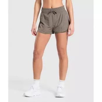 Gymshark Беговые шорты 2 в 1, тканые, камуфляжные, коричневые B1c5o Nby9 XS