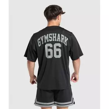GYMSHARK Джерси университетской формы черного цвета A1B5H BB2J