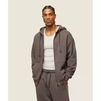GYMSHARK everywear Relaxed Zip Hoodie Archive Brown A1B6M NBY8