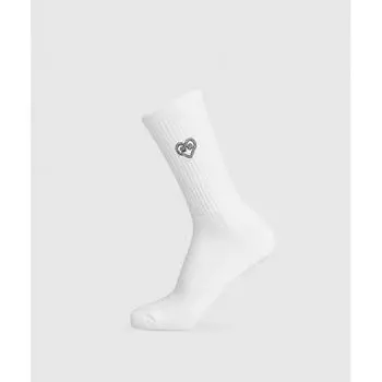 Gymshark Graphic Heart Crew Sock Single White I1b3e Wb57 S
