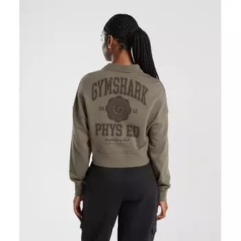 GYMSHARK Phys Ed Graphic 1 4 Молния Камуфляж Коричневый B8A4C NBY9