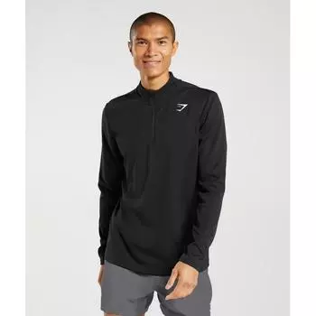 GYMSHARK Прибытие 1 Пуловер на 4 молниях Черный A3A1S BBBB XS