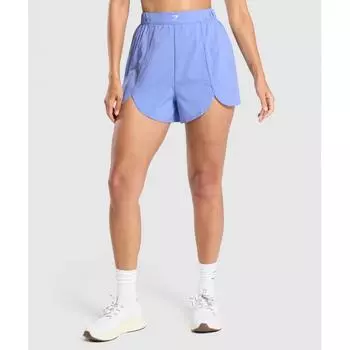 Gymshark Шорты с фестончатым подолом, синие, B8A9X UCVF XXS