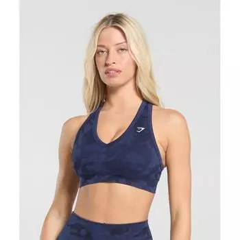 Gymshark Спортивный бюстгальтер Adapt Camo Midnight Blue Ash Blue B9a8c Ucdw XXS
