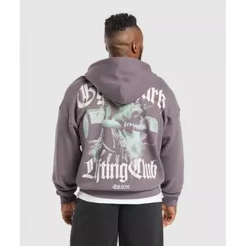 Gymshark Толстовка с капюшоном Doberman Graphic Brushed Purple A2b8x Pbzp XS