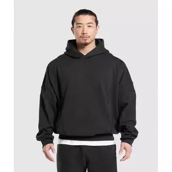 Gymshark Толстовка с капюшоном Heavyweight Black A2b3a Bb2j XS