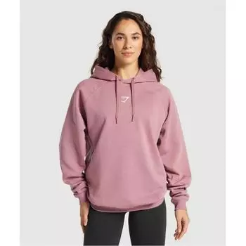 Gymshark Training Толстовка с капюшоном из флиса большого размера Calm Pink B5a7n Kcpd XS