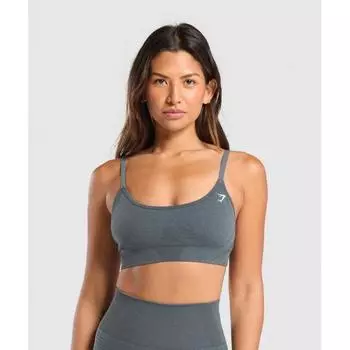 Gymshark Vital Seamless Minimal Sports Bra Strong Grey Marl B1c5g Gcsv XS