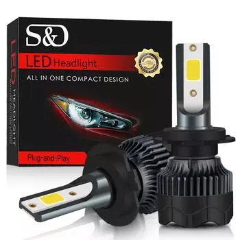 H1 H11 H4 Led H7 Led Headlight Bulb 12V Mini 9005 9006 HB3 HB4 H9 H8 Светодиодные фары H3 9004 9007 9008 H13 Светодиодные автомобильные фары Turbo H3 белый