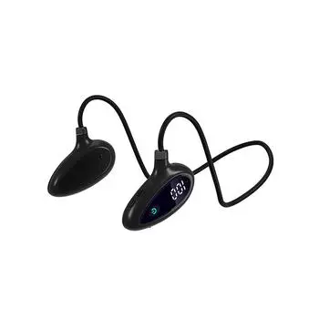 H21 Наушники с воздушной проводимостью, Bluetooth V5.3, стерео с низкой задержкой, 180 мАч, светодиодный аккумулятор, дисплей, IPX5, водонепроницаемый, 21 г, спортивные заушные крючки, гарнитура на открытом воздухе