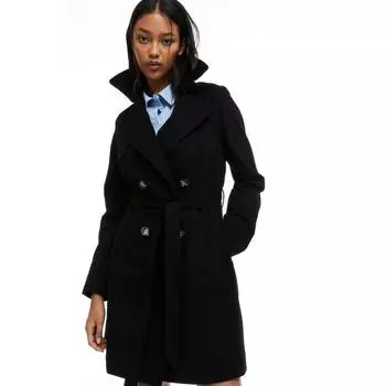 H&M хлопковый тренч черный 1152158004