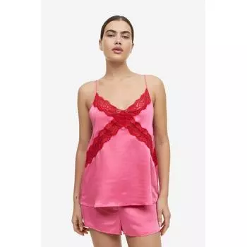 H&M Пижамный топ и шорты розового цвета XS