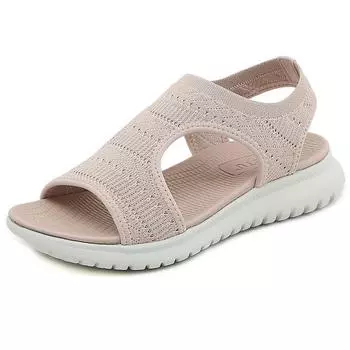 HA summer new sandals women s simple and light sports wind slope heel comfortable large size 35 розовый