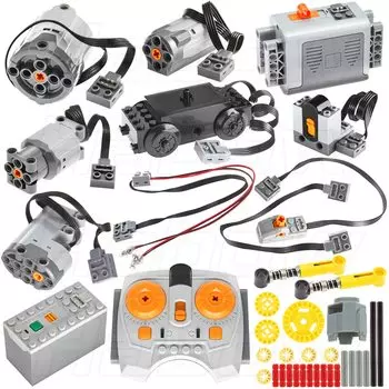 Habow 45 деталей Power Function Technic набор деталей: Включает в себя двигатель M, двигатель L, двигатель XL, двигатель поезда, серводвигатель, коробку AA, коробку AAA, функцию питания