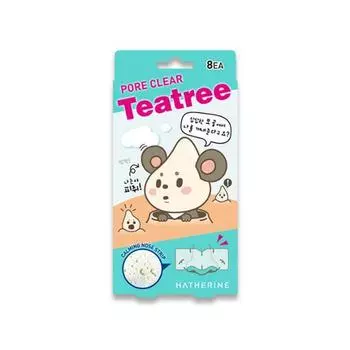 Маска для носа Haerin Pore Clear Tea Tree, 8 листов, корейская маска для носа